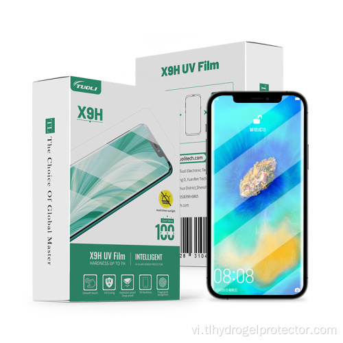 Bộ bảo vệ màn hình thủy tinh bằng tia UV cạnh cong